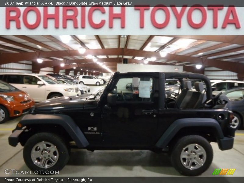 Black / Dark Slate Gray/Medium Slate Gray 2007 Jeep Wrangler X 4x4