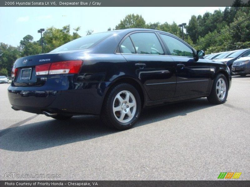 Deepwater Blue / Gray 2006 Hyundai Sonata LX V6