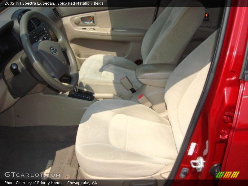 Front Seat of 2009 Spectra EX Sedan