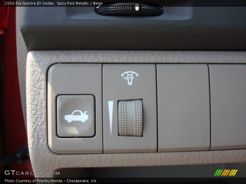 Spicy Red Metallic / Beige 2009 Kia Spectra EX Sedan