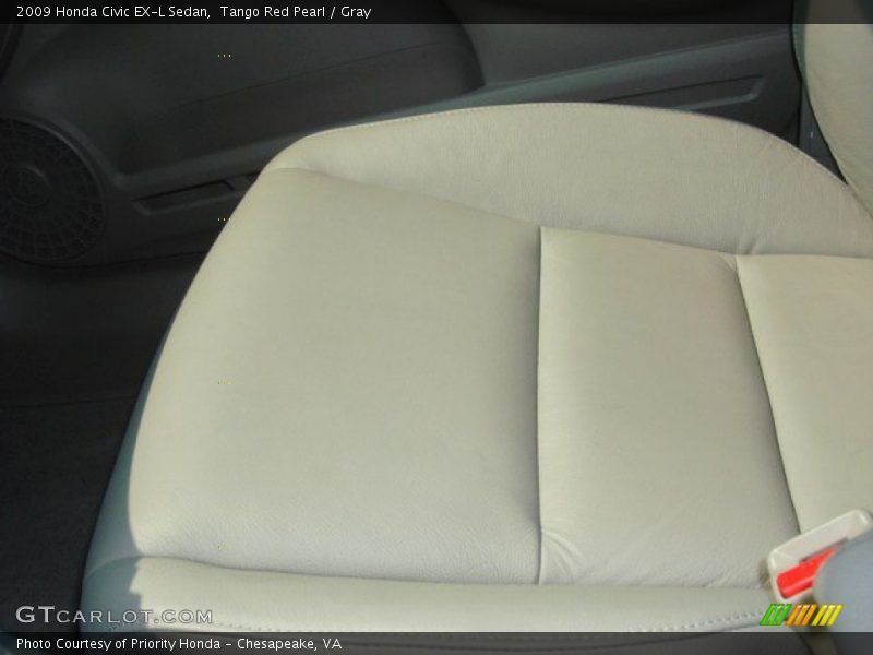 Tango Red Pearl / Gray 2009 Honda Civic EX-L Sedan