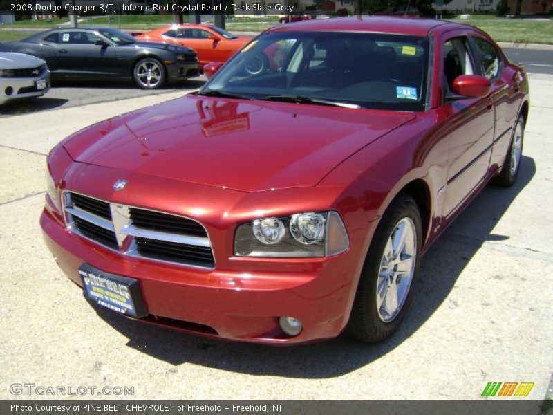 Inferno Red Crystal Pearl / Dark Slate Gray 2008 Dodge Charger R/T