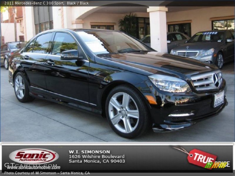 Black / Black 2011 Mercedes-Benz C 300 Sport