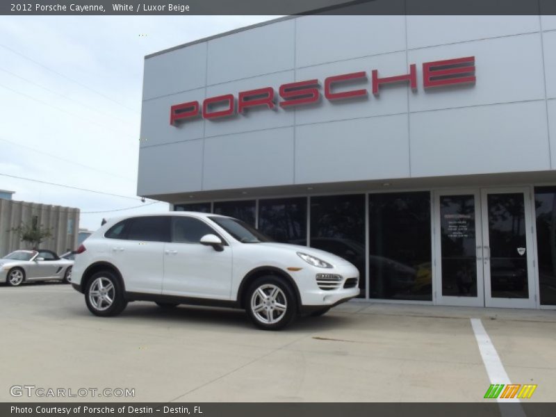 White / Luxor Beige 2012 Porsche Cayenne