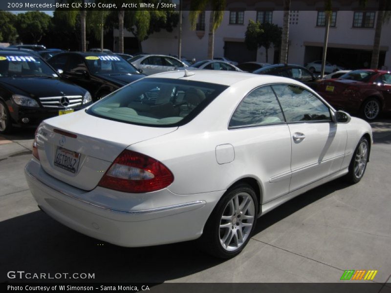 Arctic White / Stone 2009 Mercedes-Benz CLK 350 Coupe