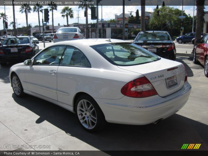Arctic White / Stone 2009 Mercedes-Benz CLK 350 Coupe