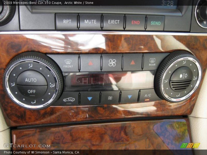 Arctic White / Stone 2009 Mercedes-Benz CLK 350 Coupe