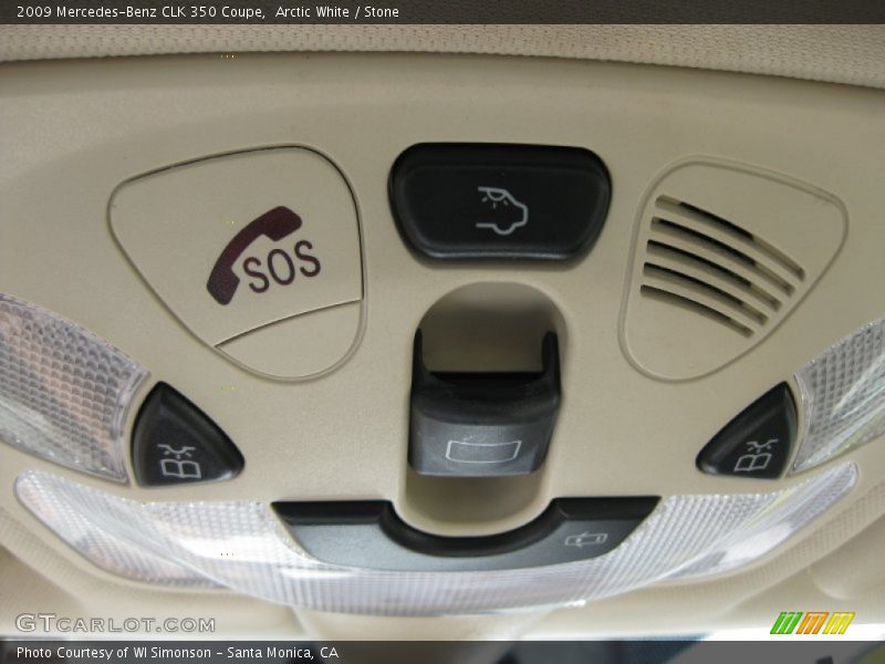 Arctic White / Stone 2009 Mercedes-Benz CLK 350 Coupe