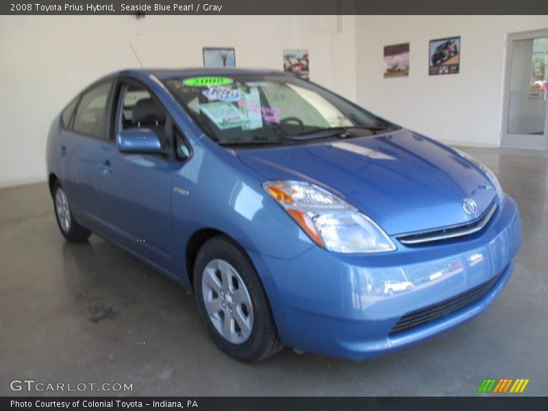 Seaside Blue Pearl / Gray 2008 Toyota Prius Hybrid
