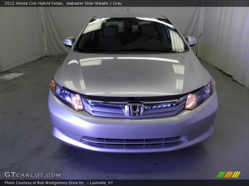 Alabaster Silver Metallic / Gray 2012 Honda Civic Hybrid Sedan