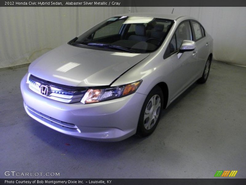 Alabaster Silver Metallic / Gray 2012 Honda Civic Hybrid Sedan