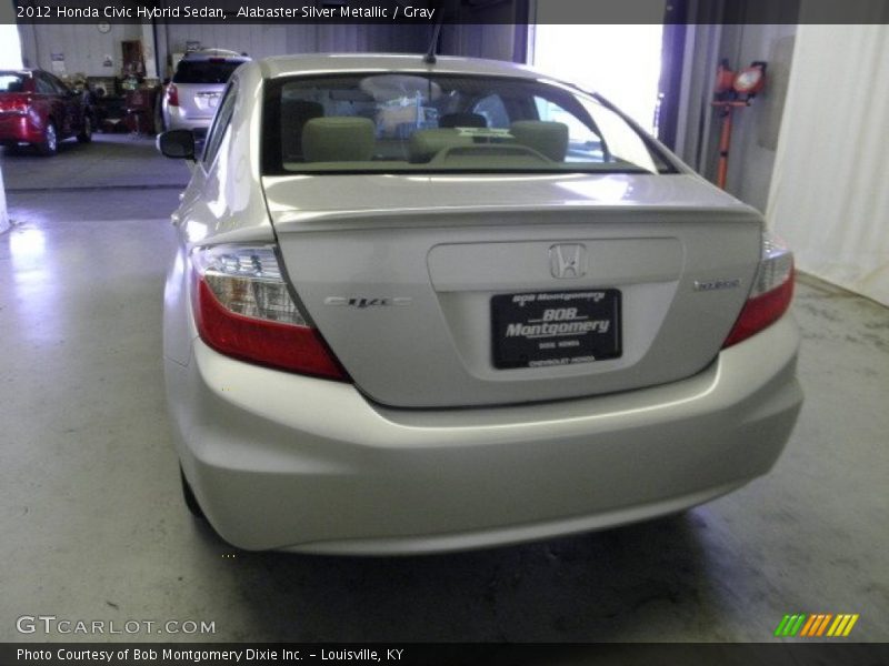 Alabaster Silver Metallic / Gray 2012 Honda Civic Hybrid Sedan