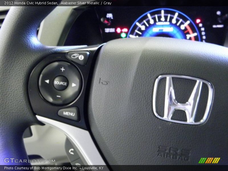 Alabaster Silver Metallic / Gray 2012 Honda Civic Hybrid Sedan