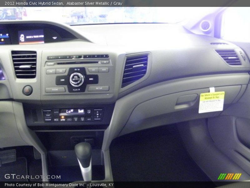 Alabaster Silver Metallic / Gray 2012 Honda Civic Hybrid Sedan