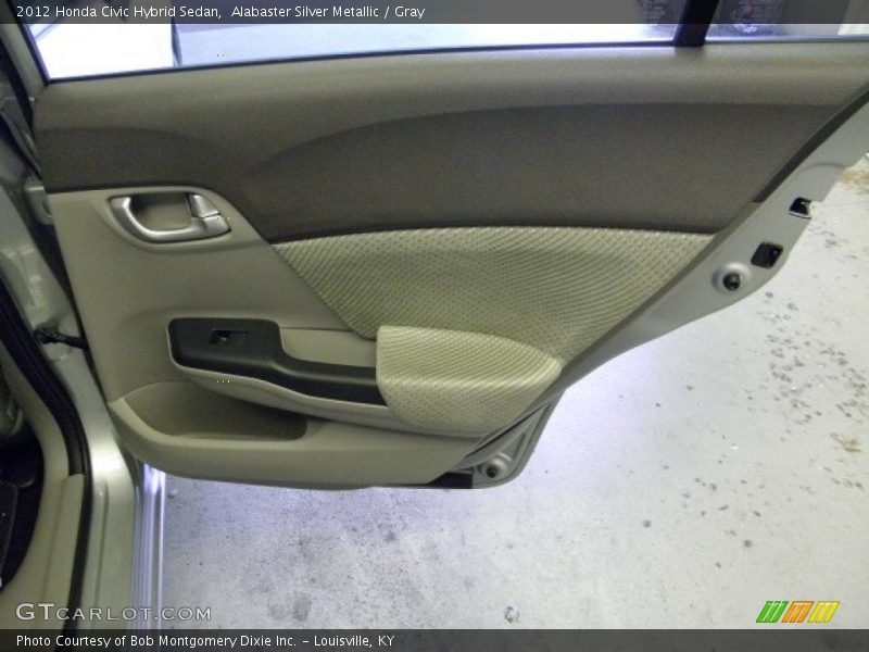 Alabaster Silver Metallic / Gray 2012 Honda Civic Hybrid Sedan