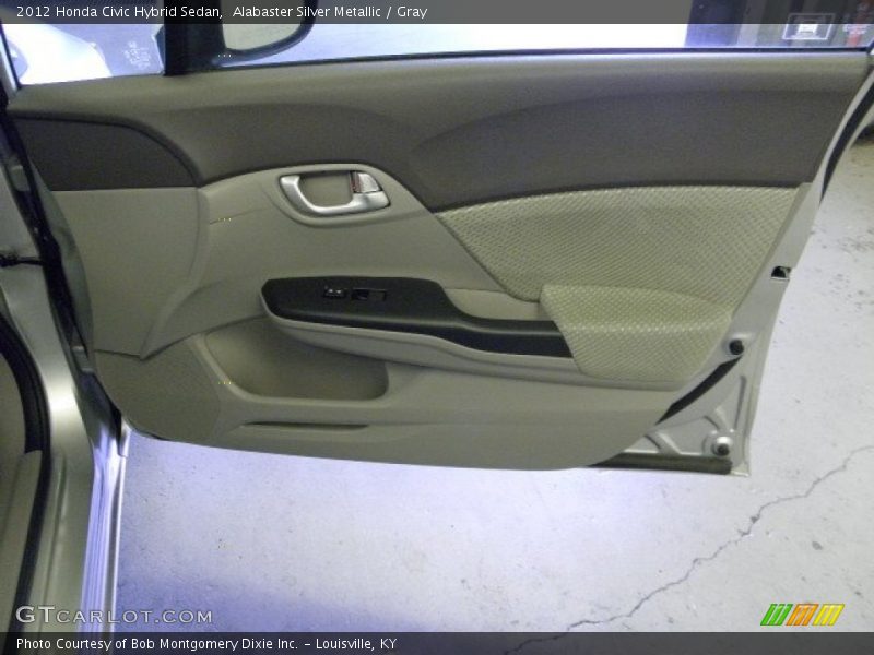 Alabaster Silver Metallic / Gray 2012 Honda Civic Hybrid Sedan