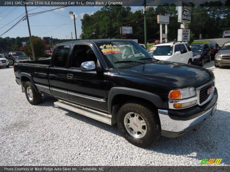Onyx Black / Graphite 2001 GMC Sierra 1500 SLE Extended Cab 4x4