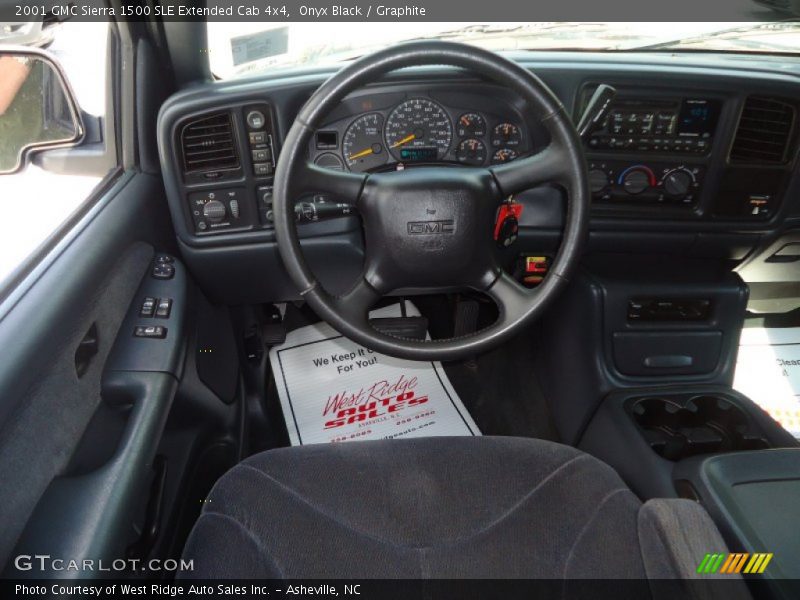 Onyx Black / Graphite 2001 GMC Sierra 1500 SLE Extended Cab 4x4
