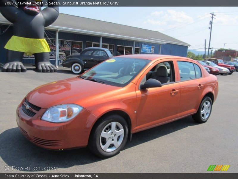 Sunburst Orange Metallic / Gray 2007 Chevrolet Cobalt LS Sedan