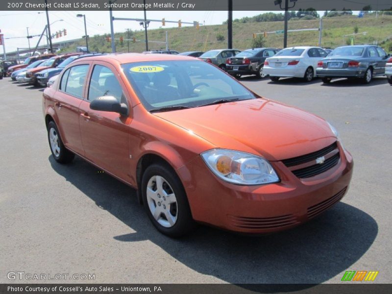 Sunburst Orange Metallic / Gray 2007 Chevrolet Cobalt LS Sedan
