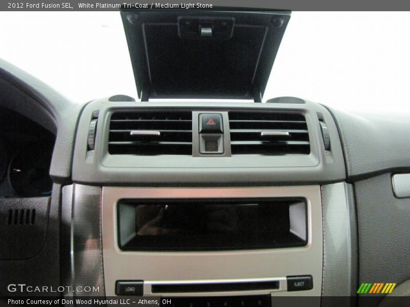 White Platinum Tri-Coat / Medium Light Stone 2012 Ford Fusion SEL