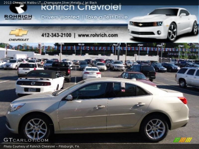 Champagne Silver Metallic / Jet Black 2013 Chevrolet Malibu LT