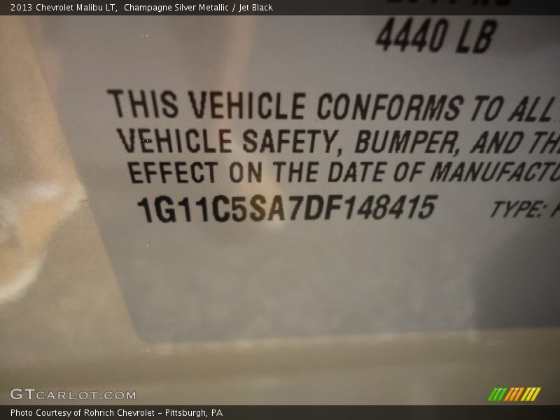 Champagne Silver Metallic / Jet Black 2013 Chevrolet Malibu LT
