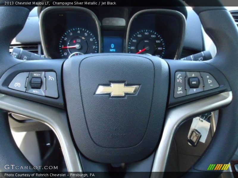 Champagne Silver Metallic / Jet Black 2013 Chevrolet Malibu LT