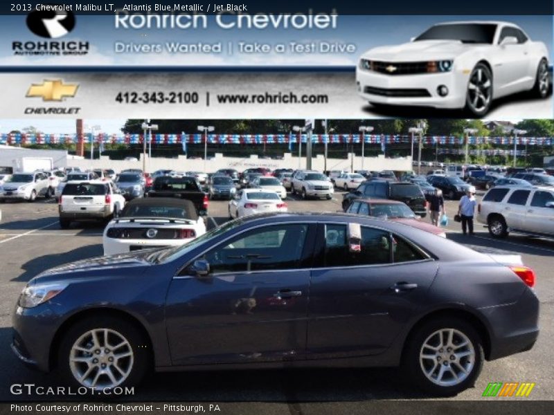 Atlantis Blue Metallic / Jet Black 2013 Chevrolet Malibu LT