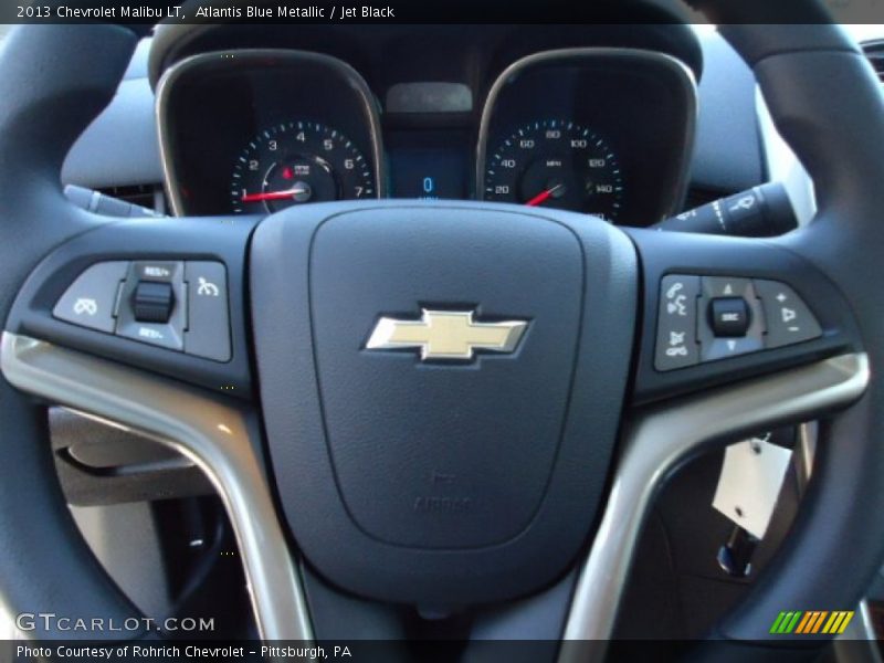 Atlantis Blue Metallic / Jet Black 2013 Chevrolet Malibu LT