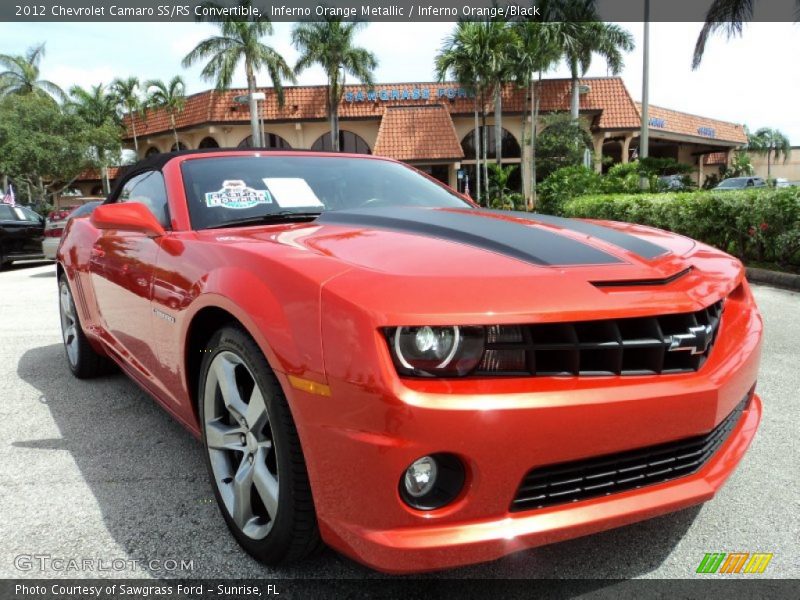 Inferno Orange Metallic / Inferno Orange/Black 2012 Chevrolet Camaro SS/RS Convertible
