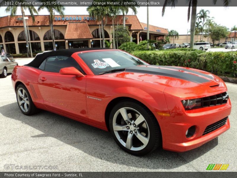 Inferno Orange Metallic / Inferno Orange/Black 2012 Chevrolet Camaro SS/RS Convertible