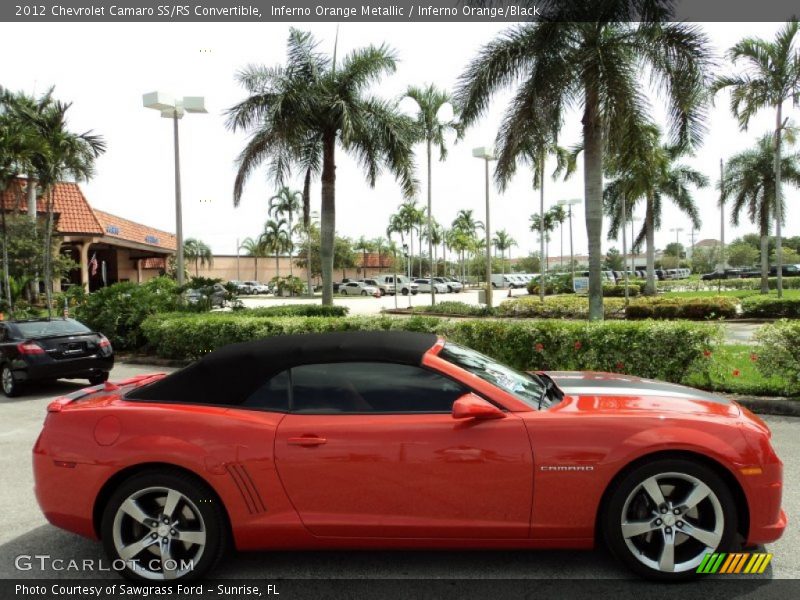 Inferno Orange Metallic / Inferno Orange/Black 2012 Chevrolet Camaro SS/RS Convertible