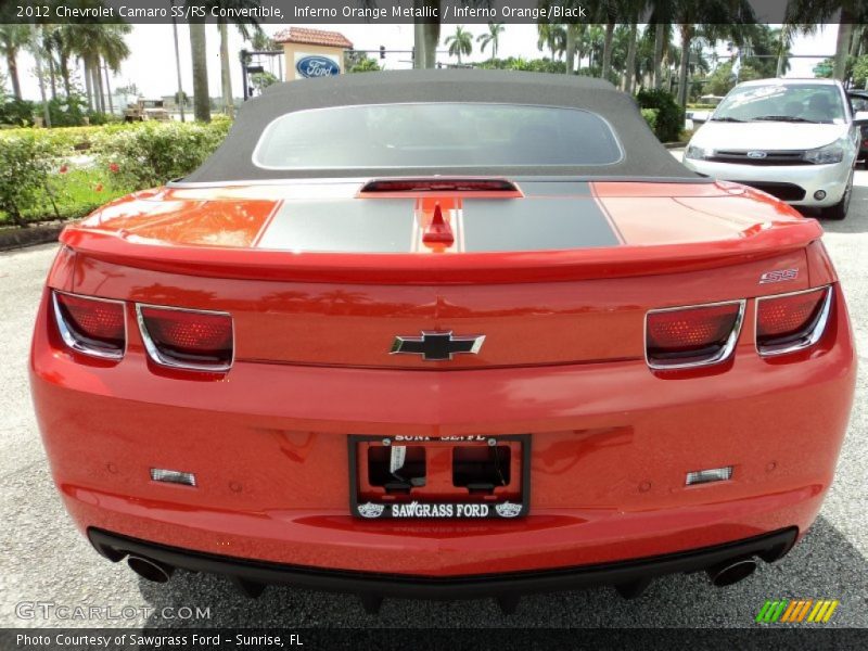 Inferno Orange Metallic / Inferno Orange/Black 2012 Chevrolet Camaro SS/RS Convertible
