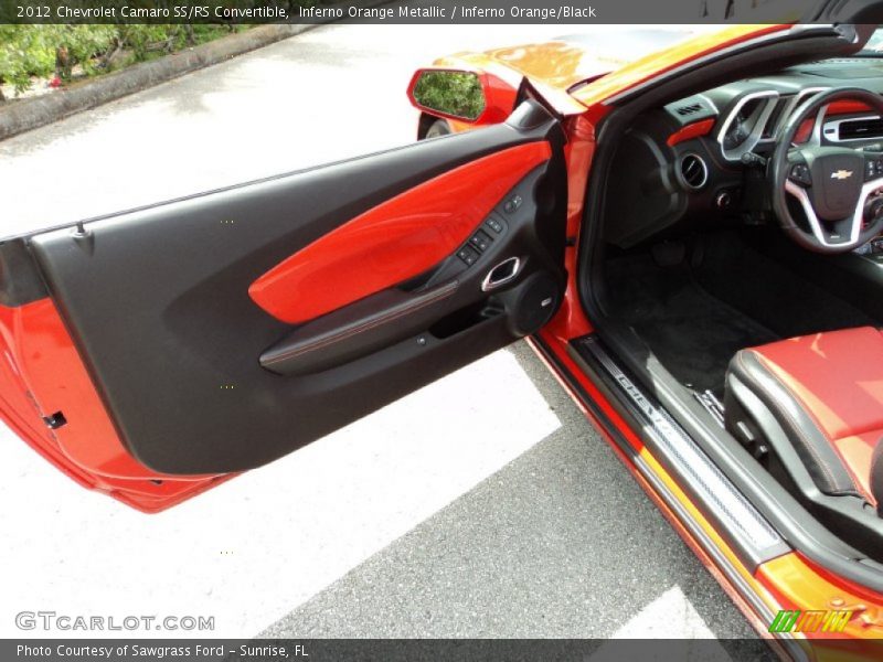 Inferno Orange Metallic / Inferno Orange/Black 2012 Chevrolet Camaro SS/RS Convertible