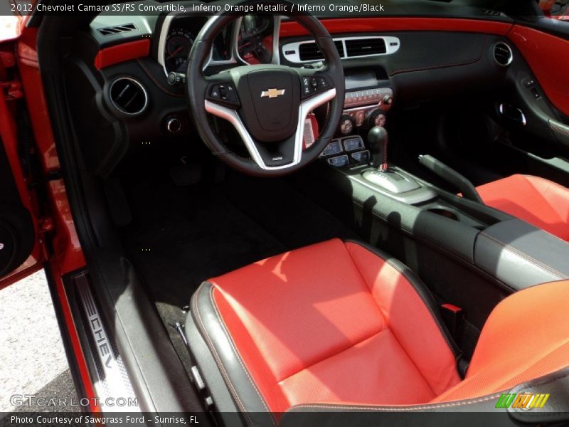 Inferno Orange Metallic / Inferno Orange/Black 2012 Chevrolet Camaro SS/RS Convertible