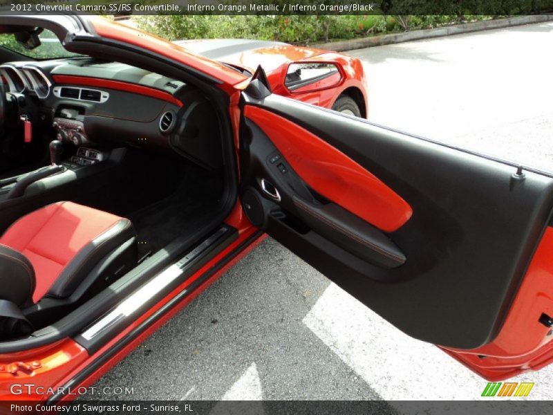 Inferno Orange Metallic / Inferno Orange/Black 2012 Chevrolet Camaro SS/RS Convertible