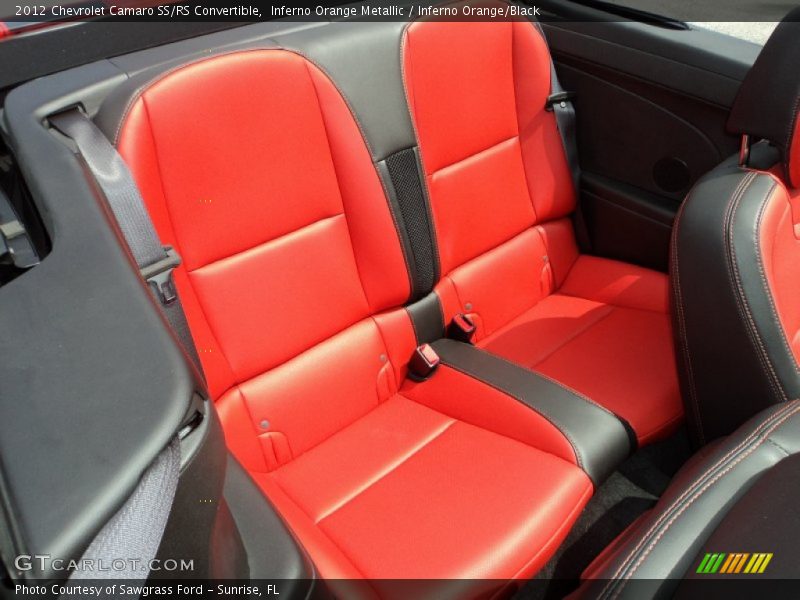 Rear Seat of 2012 Camaro SS/RS Convertible