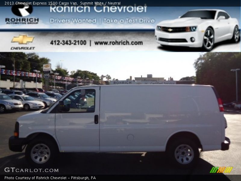 Summit White / Neutral 2013 Chevrolet Express 1500 Cargo Van