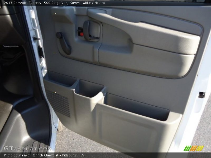 Summit White / Neutral 2013 Chevrolet Express 1500 Cargo Van