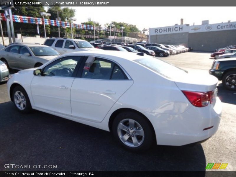 Summit White / Jet Black/Titanium 2013 Chevrolet Malibu LS