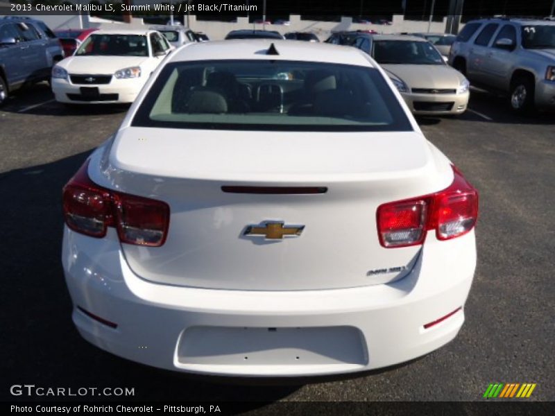 Summit White / Jet Black/Titanium 2013 Chevrolet Malibu LS