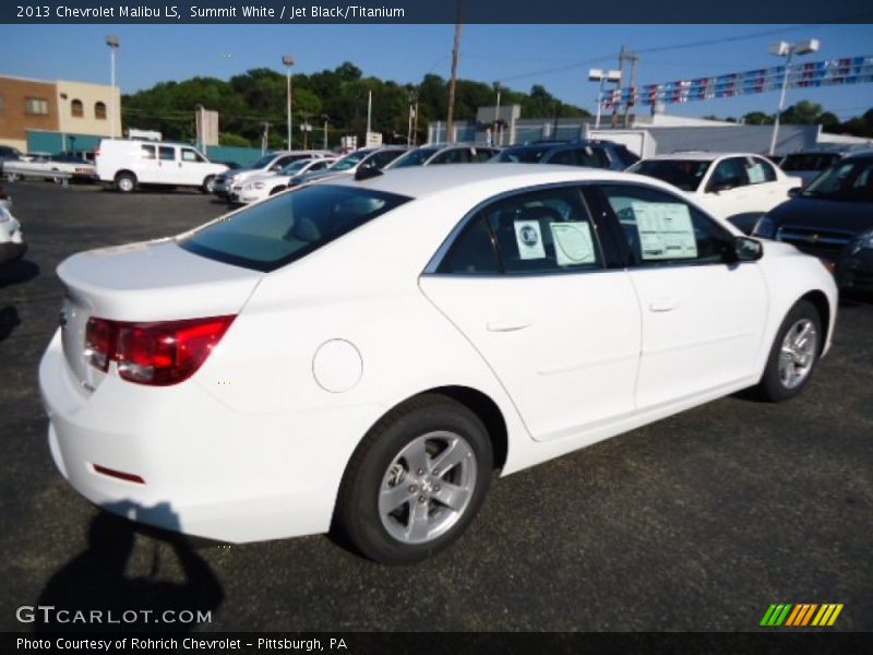 Summit White / Jet Black/Titanium 2013 Chevrolet Malibu LS