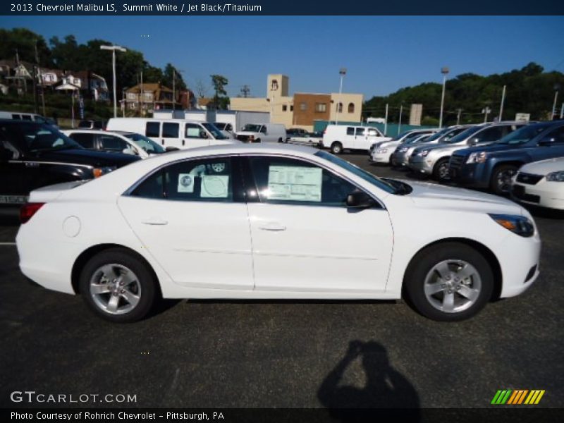 Summit White / Jet Black/Titanium 2013 Chevrolet Malibu LS