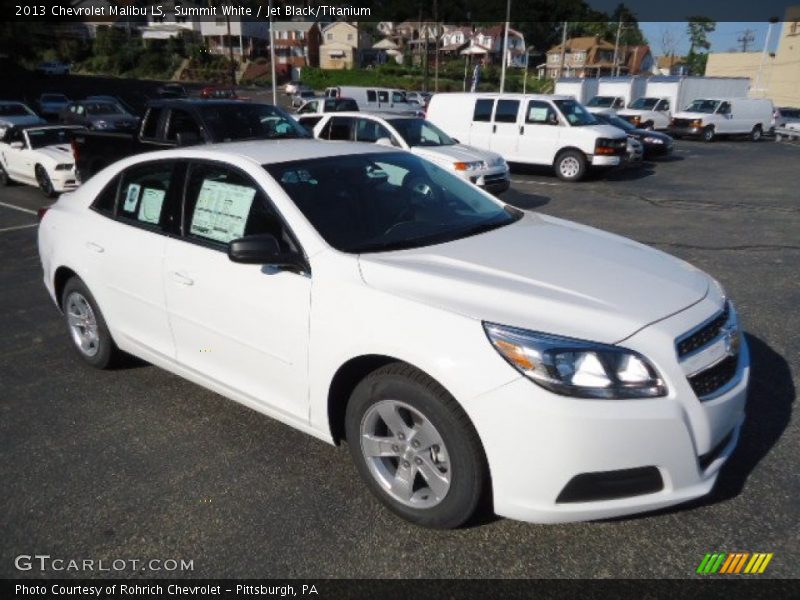 Summit White / Jet Black/Titanium 2013 Chevrolet Malibu LS