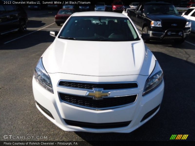 Summit White / Jet Black/Titanium 2013 Chevrolet Malibu LS