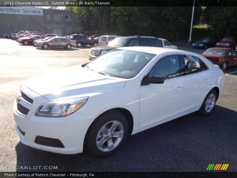 Summit White / Jet Black/Titanium 2013 Chevrolet Malibu LS