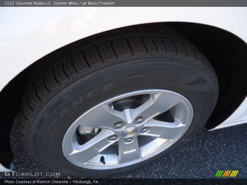 Summit White / Jet Black/Titanium 2013 Chevrolet Malibu LS