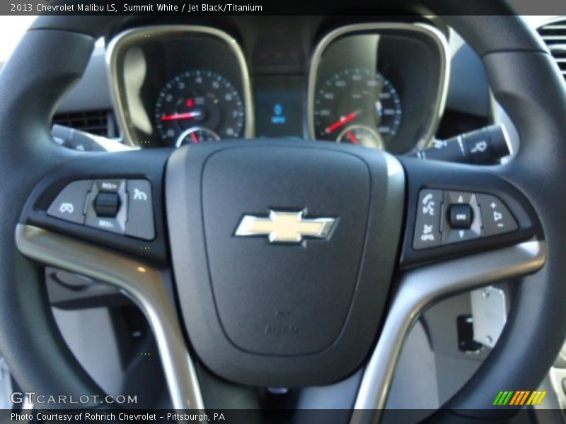 Summit White / Jet Black/Titanium 2013 Chevrolet Malibu LS