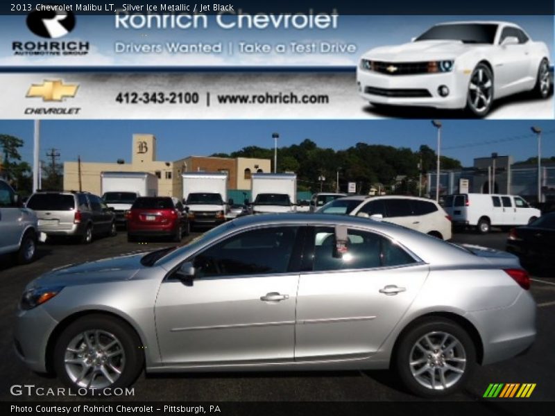 Silver Ice Metallic / Jet Black 2013 Chevrolet Malibu LT